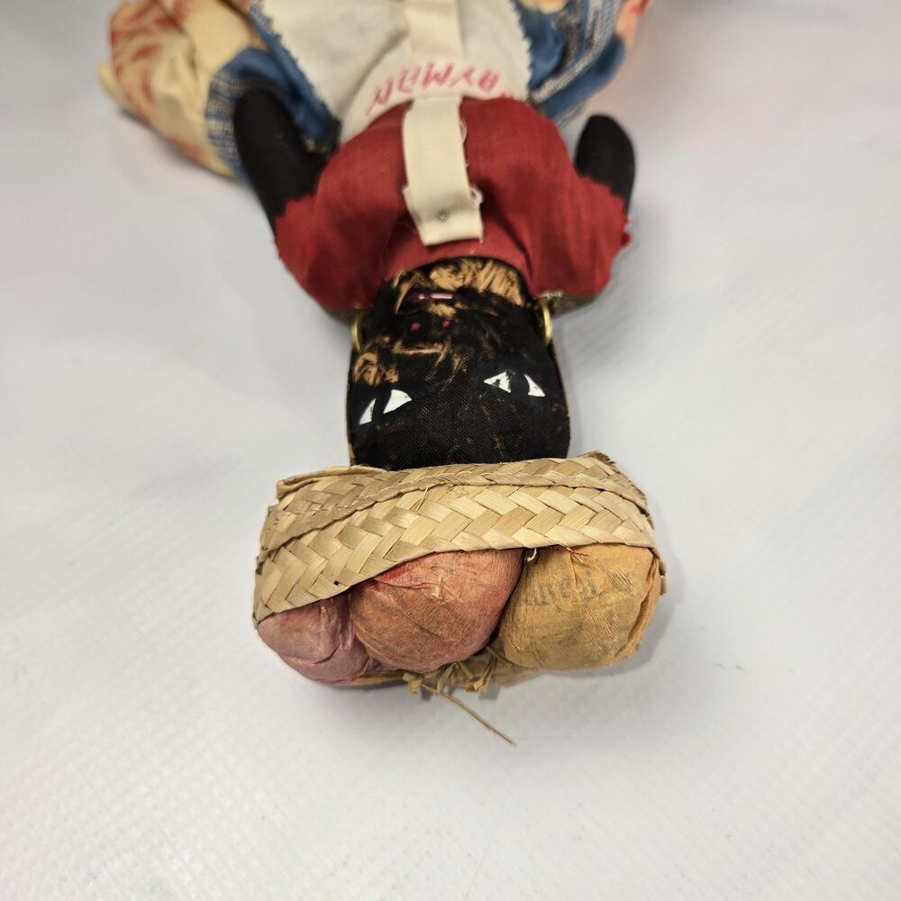 Vintage 1950/60s Caribbean Souvenir Rag Doll - Cayman Apron Folk Art - AS-IS TLC - Picture 8 of 8